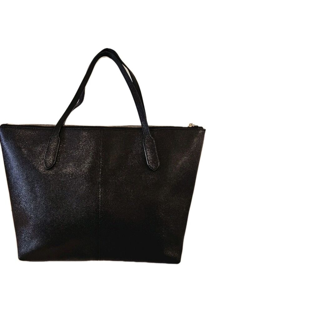 Coach Medium Leather Shoulder Bag Black - Picture 4 of 12